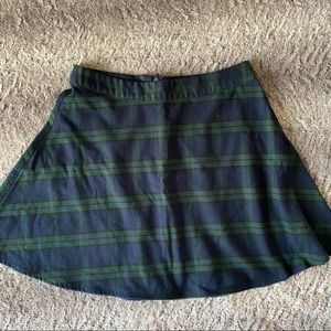 Old navy green plaid mini skirt